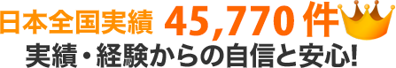 日本全国実績25,790件 実績・経験からの自信と安心!